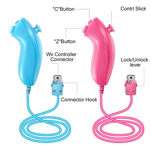 Miniatura 2 de NC 3 Packs Nunchuck Controller Joystick Gamepad Replacement for wii Nunchuck Controller, Compatible with Nintendo Wii & Wii U Video Game Gamepads