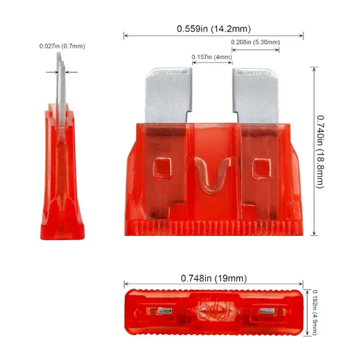 Miniatura 4 de Kit de 100 fusibles de automóvil – Kit surtido de fusibles de repuesto para automóvil, caravana, camión, motocicleta