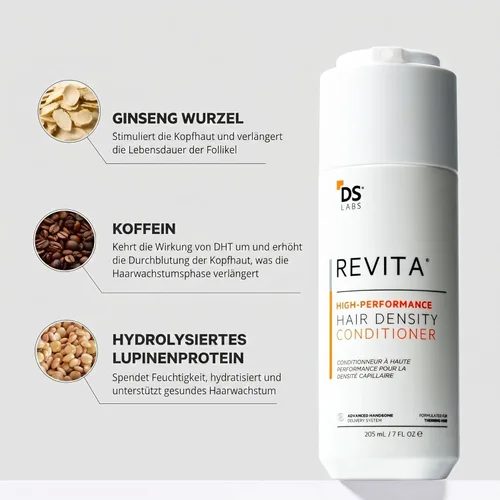 Miniatura 3 de DS Labs Revita Acondicionador, 205 mL – Hidratación Refrescante del Cuero Cabelludo para un Aspecto Más Lleno, Hidratación Sin Peso, Cafeína