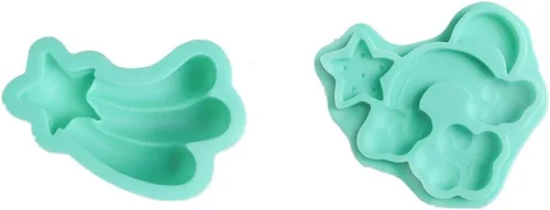 Miniatura 20 de Molde de fondant para bricolaje, flores, cola de sirena, hojas, lindo molde de silicona para pastel de caramelo de chocolate, vela de arcilla hecha