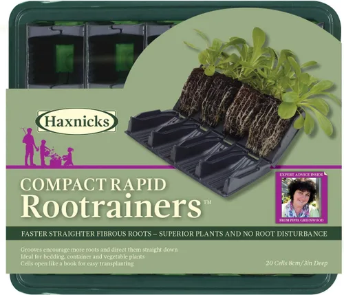 Miniatura 2 de Haxnicks Rapid Rootrainers Entrenadores de raíces reutilizables menos profundas Plantación de semillas 20 celdas para aquellos con menos