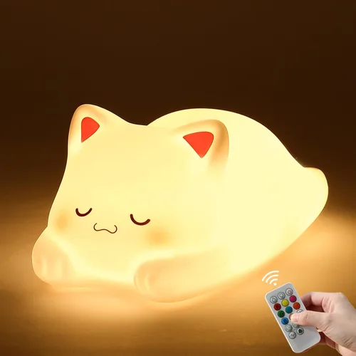 Miniatura 16 de ZKLiLi Luz Nocturna a Control Remoto para Niños con Forma de Ajolote, Linda Lámpara Regulable con Forma de Ajolote, Luz Nocturna con Temporizador