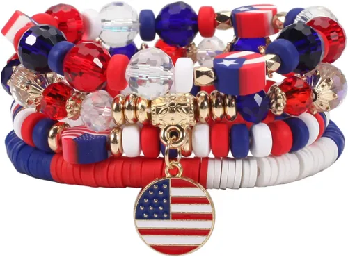 Miniatura 19 de Ardorchid Pulseras de Halloween para Mujeres Calabaza Fantasma Esqueleto Murciélago Calavera con Cuentas Apilables Elásticas Rugby Acción de Gracias