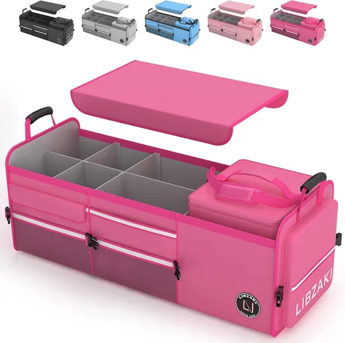 Miniatura 18 de LIBZAKI - Organizador de almacenamiento para maletero de automóvil, caja de almacenamiento plegable para auto, camión, SUV, color negro