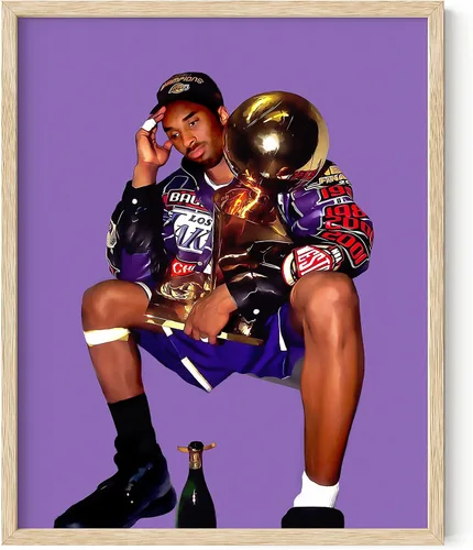 Miniatura 10 de HAUS AND HUES Póster de Kobe Bryant, Imagen de Kobe Bryant, Pósteres de Baloncesto para Dormitorio de Niños, Arte de Pared de Baloncesto para Marco