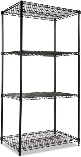Miniatura 20 de Alera ALE Industrial - Kit de inicio de estantería de alambre resistente, 4 estantes, 48 pulgadas de ancho x 18 pulgadas de profundidad x 72 plateado
