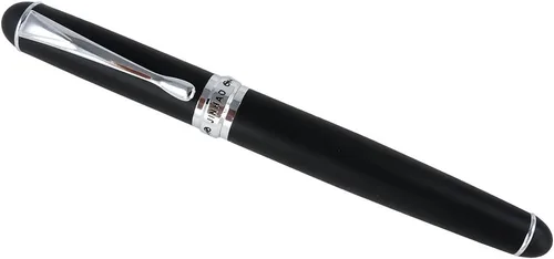 Miniatura 2 de Pluma estilográfica Jinhao con adornos plateados, punta mediana X750 con estuche de regalo (negro escarchado)