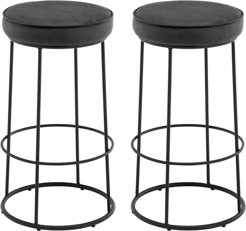 Miniatura 8 de DUHOME Juego de 2 taburetes de bar, taburete de cocina, taburetes de bar modernos de altura de mostrador, sillas de comedor para desayuno, taburete
