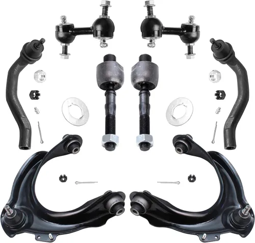Miniatura 310 de Detroit Axle - Kit de brazos de control de extremo delantero de 8 piezas para Dodge Dakota 00-04, Durango 00-03, 4 brazos de control superior e