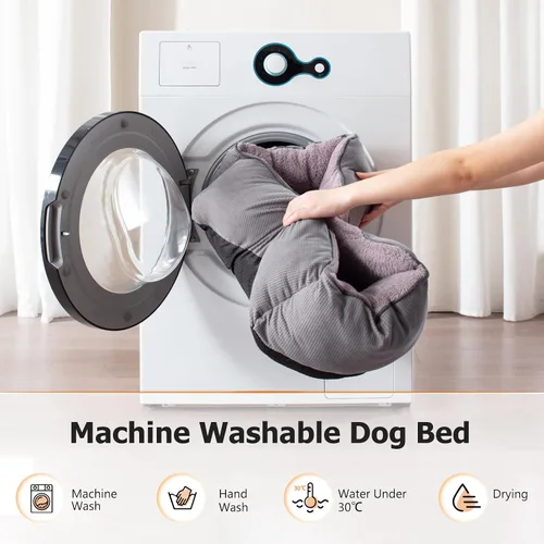 Miniatura 7 de MIXJOY Camas para Perros Pequeños, Camas para Gatos de Interior Lavables, Calmante para Mascotas Perro de Tamaño Pequeño, Camas Rectangulares Suaves