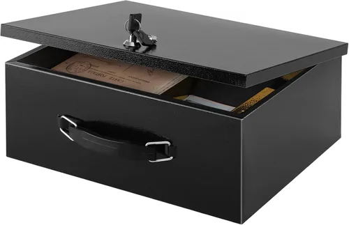 Miniatura 10 de xydled Caja Fuerte Resistente al Fuego Caja Fuerte con Cerradura de Llave para Almacenamiento de Seguridad en Casa y Oficina de Objetos de Valor