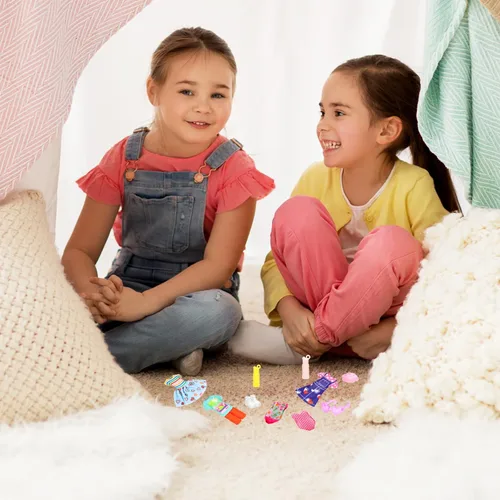Miniatura 7 de 22 piezas de ropa y accesorios para muñecas mini de 5 pulgadas, incluyendo 4 juegos de vestidos de moda, 4 tops y pantalones casuales, 4 trajes