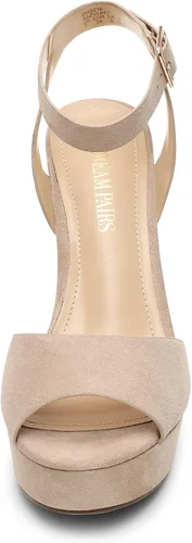 Miniatura 3 de DREAM PAIRS Sandalias de tacón alto con plataforma y bloque grueso para mujer