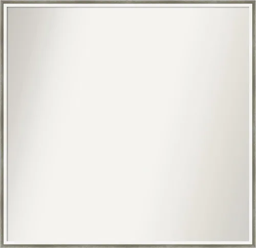 Miniatura 40 de Amanti Art Espejo de baño plateado para sobre el fregadero, 33 x 45 pulgadas, espejo de tocador rectangular blanco plateado y plateado, marco