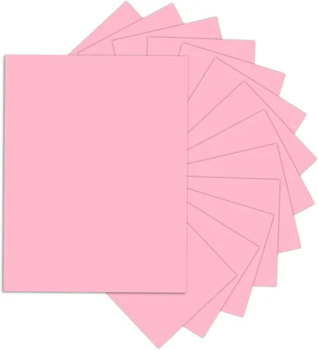 24 hojas de cartulina rosa de 8.5 x 11 pulgadas, papel de impresora Goefun de 80 libras para artes y manualidades, día de San Valentín, impresión