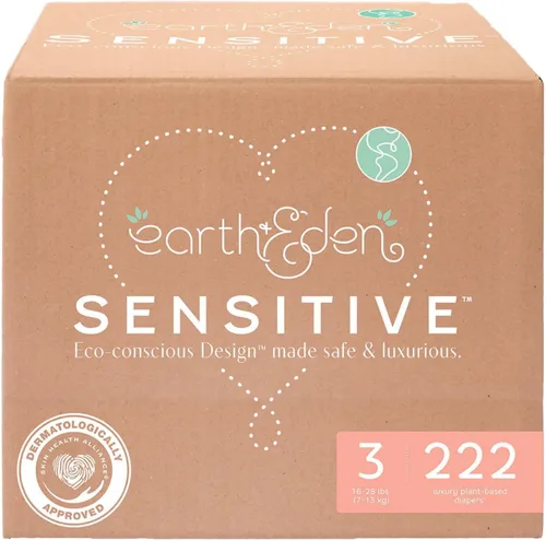 Miniatura 8 de Earth & Eden Pañales para bebé sensibles, talla 7 (80 unidades), pañales ecológicos e hipoalergénicos, sin productos químicos agresivos, cómodos