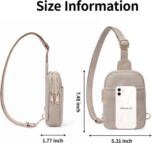Miniatura 2 de CORALDAISY Fanny Pack Crossbody Bags for Women Fanny Packs for Women Sling Bag Belt Bag for Women cross body bag purses for women Vegan Leather