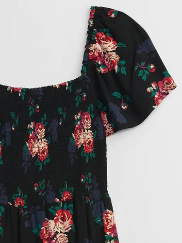 Miniatura 5 de GAP Vestido midi de manga corta con cuello cuadrado para mujer