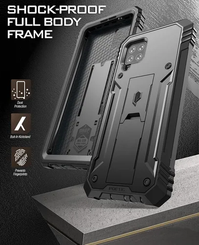 Miniatura 6 de Poetic Revolution - Funda para Samsung Galaxy A42 5G, protector de pantalla integrado funciona con identificación de huellas dactilares, carcasa