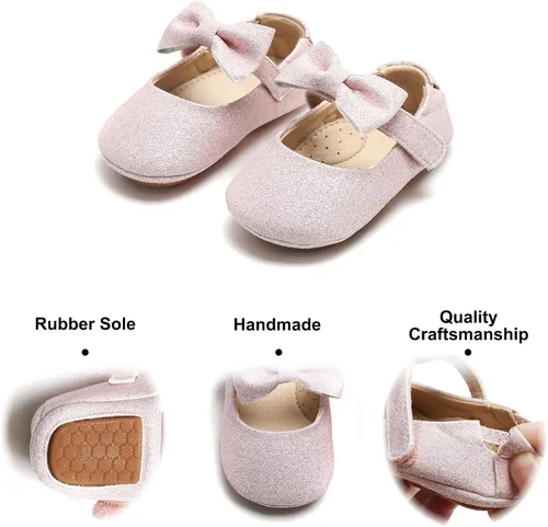 Miniatura 234 de Felix & Flora Zapatos de bebé de suela suave - Zapatos de bebé para caminar, mocasines, suela de goma, zapatos de cuna