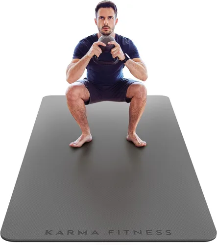 Miniatura 7 de Esterilla de yoga grande – Esterilla de entrenamiento extra gruesa de 0.394 in (72 x 32 pulgadas) – Alfombrilla antideslizante de TPE para mujeres