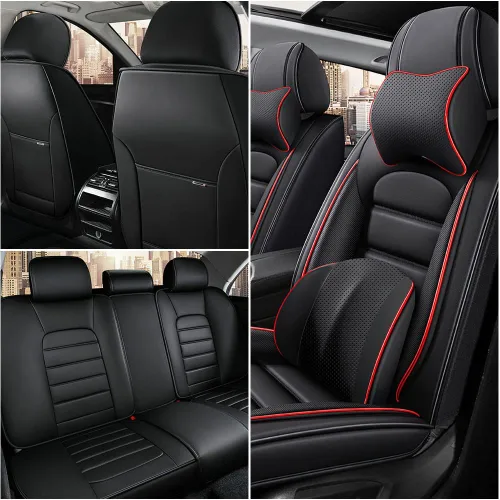 Miniatura 2 de Fundas de asiento de automóvil de lujo para Cadillac Escalade EXT 2002-2013, impermeables, suaves, transpirables, de piel sintética, con bolsillos