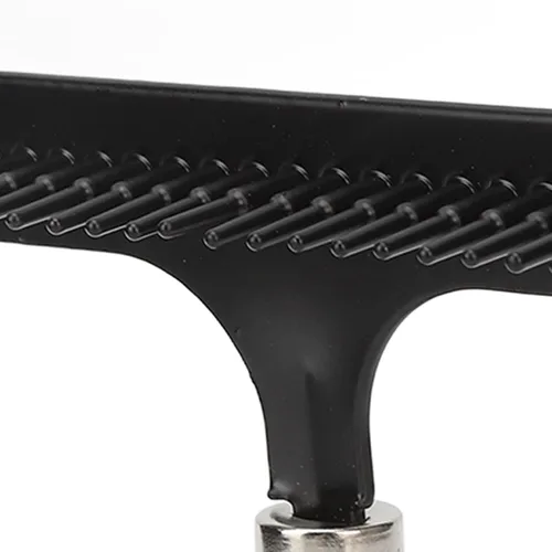 Miniatura 7 de Rastrillo portátil de acero inoxidable para alfombras de mano, rastrillo de limpieza de peluquería para peluquería para salón de belleza