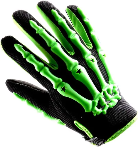 Miniatura 14 de Guantes adultos de motocross 1Storm para motocicleta, BMX, MX, ATV, bicicleta todoterreno, bicicleta, modelo de esqueleto para ciclismo