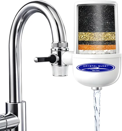 Miniatura 10 de Crystal Quest Sistema de filtración de agua para montaje en grifo, filtración de 6 etapas con certificación ISO, filtrado sin espera, elimina
