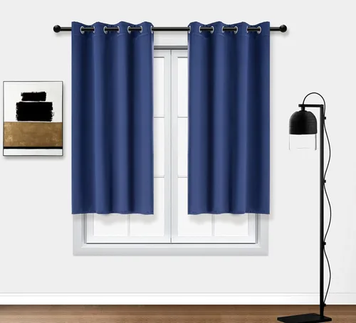 Miniatura 31 de PI Cortinas opacas para dormitorio, tratamiento de ventana con aislamiento térmico de anillo superior, cortinas oscurecedoras de habitación