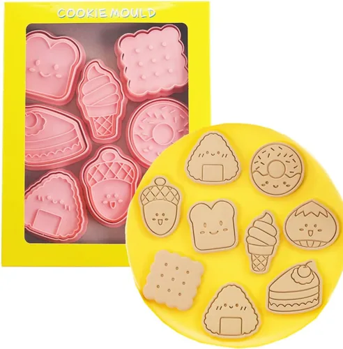 Miniatura 20 de 8 Piezas Moldes de Galletas de la Estatua de la Libertad para Hornear Moldes de Galletas, Prensa Torre Eiffel, Juego de Moldes de Galletas