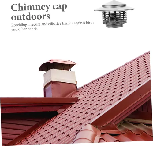 Miniatura 8 de Cabilock Sombrero de chimenea Cubierta de ventilación de chimenea Tapa de chimenea de acero inoxidable Tapa de chimenea Protector de puerta Cubierta