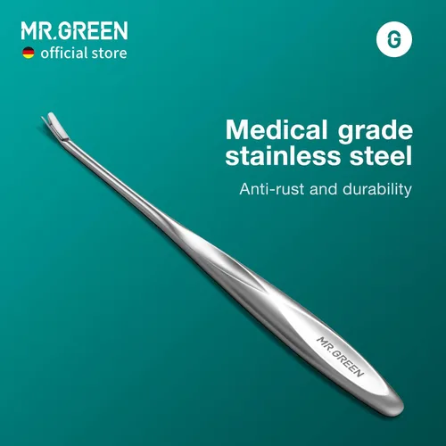 Miniatura 6 de MR.GREEN Empujador de cutículas, removedor de piel muerta, herramientas de manicura de acero inoxidable, cortador de cutículas profesional, pelador
