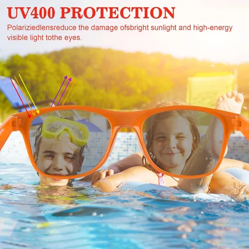 Miniatura 18 de TUPARKA Paquete de 20 lentes de sol para niños a granel para fiestas de verano en la piscina, fiestas de cumpleaños, bolsas de golosinas, color verde
