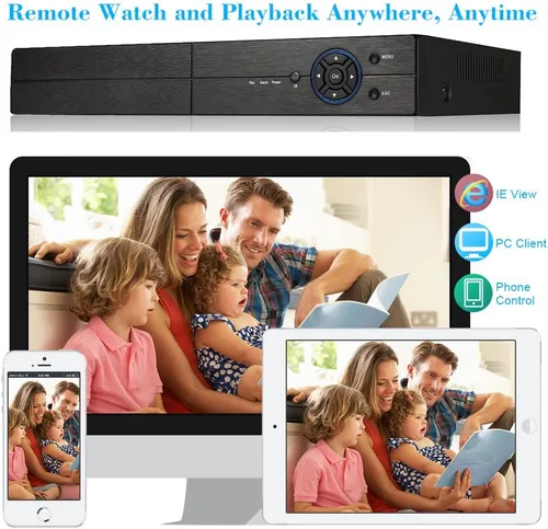 Miniatura 9 de Eversecu Sistema de cámara de seguridad de 4 canales 1080P DVR y 4 cámaras HD resistentes a la intemperie, visión nocturna, alerta de movimiento