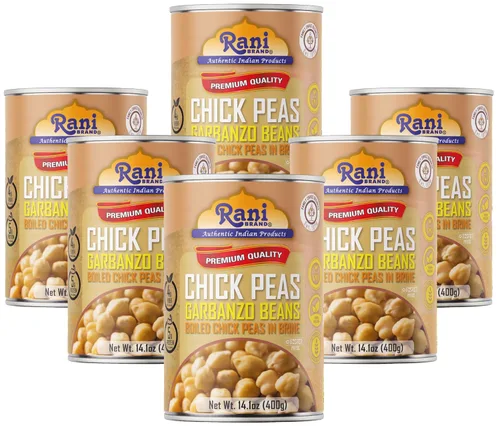 Miniatura 18 de Garbanzos Rani (Kabuli Chana) 128 onzas (8 libras) 3.63kg x paquete de 5 (total de 40 libras) a granel ~ Todo natural Vegano Sin gluten Sin