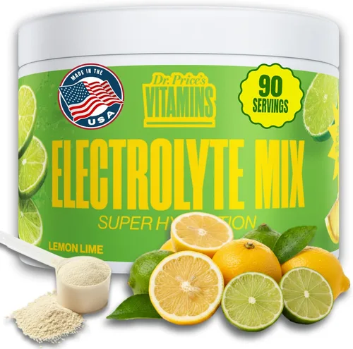Miniatura 19 de Dr. Price's Vitamins, Mezcla de electrolitos: Fórmula de súperhidratación + oligoelementos, Sabor a frambuesa (Paquete de 30 polvos), Mezcla