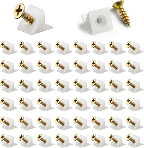 SYJINHUASY - 50 paquetes de cuñas reparadoras para cajones de fijación de cajones caídos, baúl de muebles, cajón de 90 grados, soporte de código de