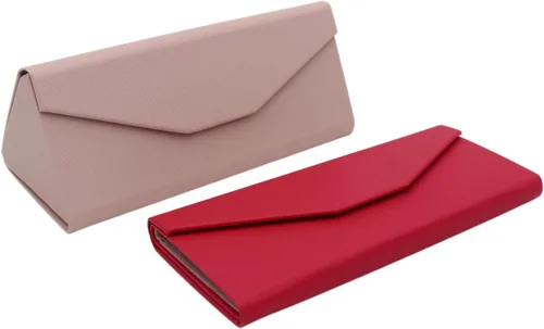 Miniatura 126 de Real Sic Funda para lentes de sol para hombres y mujeres, soporte magnético plegable para lentes de sol, inspirado en el color sólido