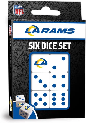 Miniatura 4 de MasterPieces Game Day - NFL Baltimore Ravens - Juego de 6 dados con logotipo del equipo, tamaño estándar D6