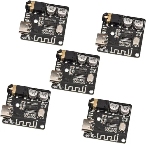 Miniatura 9 de Aideepen 5 piezas BT 5.0 módulo receptor de audio estéreo, placa decodificadora MP3 de 3.7-5V y amplificador para altavoz de coche