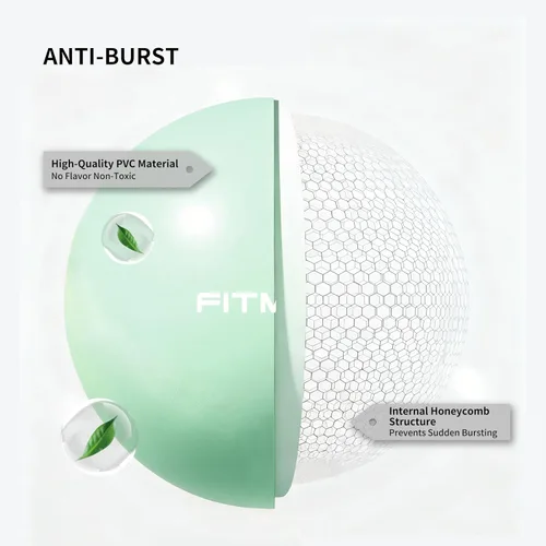 Miniatura 2 de FITMIND_Pelota de Pilates de 10 Pulgadas Antiestrés y Antideslizante Mini Bola de Yoga para Fitness, Entrenamiento del Núcleo, Terapia Física, Verde