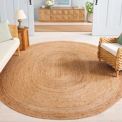Miniatura 10 de SAFAVIEH Alfombra 5x8 - Colección Cape Cod - Marrón Natural, Jute Trenzado Hecho a Mano de Trama Plana (CAP252A)
