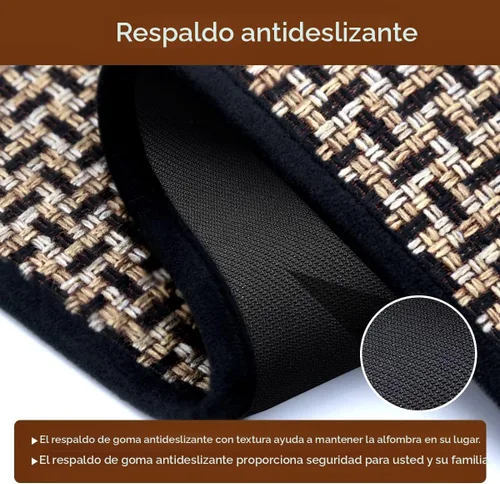 Miniatura 5 de eqivei Juego de alfombras y tapetes de cocina antideslizantes lavables de 2 piezas, alfombras absorbentes para colocar delante del fregadero