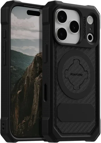 Rokform Funda Rígida Compatible con iPhone 17 Pro, Cubierta Magnética (Negro)