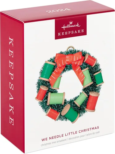 Miniatura 3 de Hallmark Keepsake Adorno navideño colgante 2024, "We Needle Little Christmas", Regalos para artesanos
