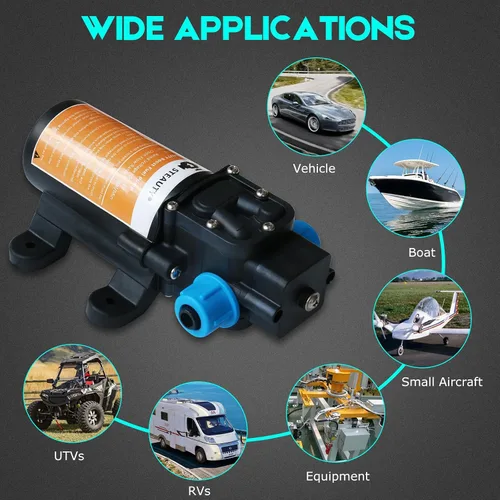 Miniatura 2 de Bomba de transferencia de combustible de 12 V, mueve hasta 85 galones de gas o diésel por hora, con cable de alimentación de 11.5 pies, ideal
