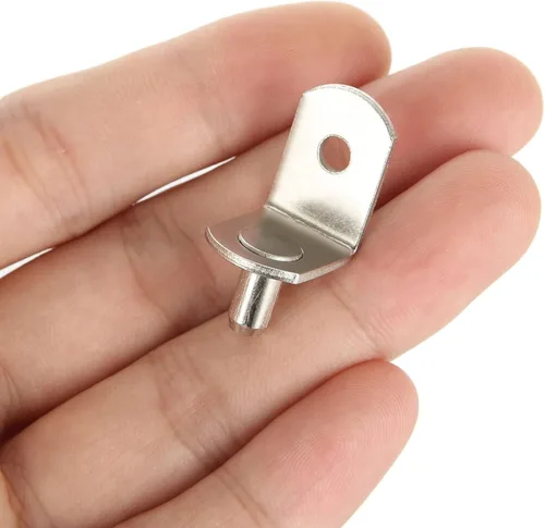 Miniatura 4 de WOPPLXY 100 pines de estante de 0.197 in, clavijas de soporte para estantes, pasadores de estante de gabinete con funda de goma, clavijas ajustables