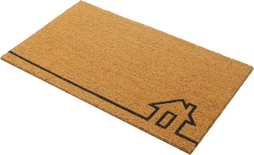 Miniatura 29 de Fab Habitat Felpudo extra grueso, tejido a mano, duradero, fibra de coco natural, entrada, puerta delantera, porche, patio, pájaros en rama, gris