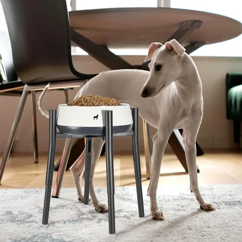 Miniatura 6 de PROERR Soporte elevado para cuenco individual para perro, ajustable de 12 a 16 pulgadas de alto, soporte elevado para cuencos de comida para perros